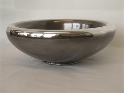 darkly oxidised Britannia silver bowl