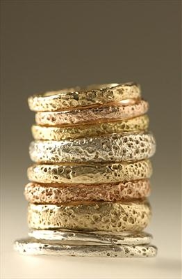 Assorted silver and gold rings