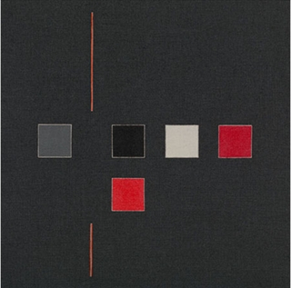 Guy de Lussigny - squares – black, white, blue & red