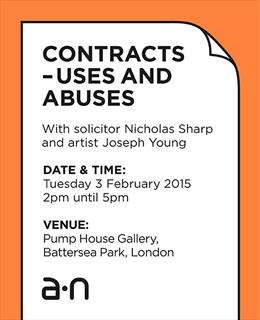 a-n legal session: Artists' contracts - uses and abuses